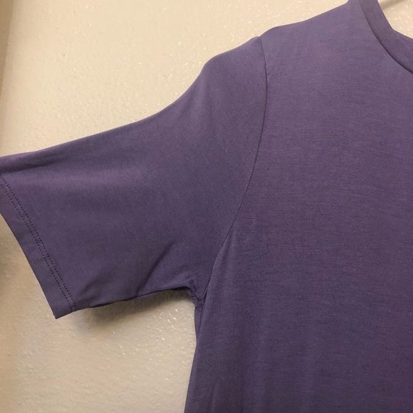 ASOS tiered smock t-shirt midi maxi cotton boho dress purple ash short sleeve -6 - Picture 16 of 16